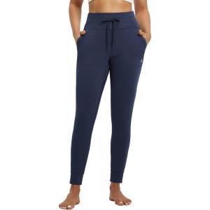 imagebaleaf Womens Fleece Lined LeggingsFit Joggers Winter Lounge Pants with Pockets Thermal Warm Sweatpants CasualNavy Blue