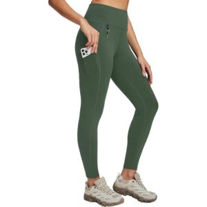 imagebaleaf Womens High Waist Leggings with Pocket Hiking Pants Tummy Control 3 Pocket for Athletic Outdoor Running