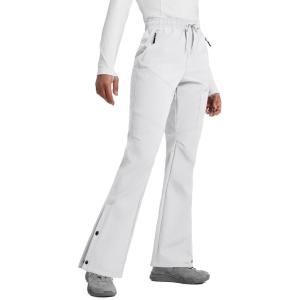imagebaleaf Womens Waterproof Pants Hiking Snow Fleece Lined Pockets Thermal Warm Insulated Softshell SkiWhite