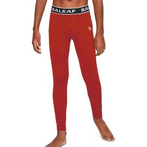 imagebaleaf Youth Compression Pants Boys Leggings Kids Baseball Pants Tights Base Layer Football Basketball SportsRed