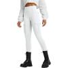 imagebaleaf Womens Fleece Lined Leggings Thermal Hiking Pants Water Resistant Pockets Winter Warm Cargo Insulated TightsStar White
