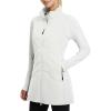 image:imagebaleaf Running Vest for Women Long Puffer Fall Coat Sleeveless Jacket Outerwear Winter Warm Fleece Hybrid LightweightStar White