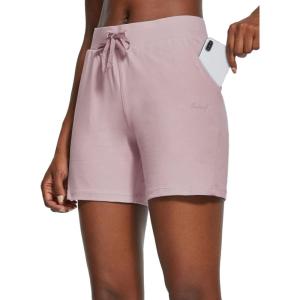 image:imagebaleaf Womens Lounge Shorts Cotton Sweat Athletic Shorts with Pockets High Waist Summer CasualMauve Shadows