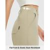 image:imagebaleaf Womens Ankle Barrel Pants Stretch Travel Pants Petite Work Pants Casual Slacks with PocketsKhaki