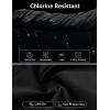 image:imageBALEAF Womens 6 High Waisted Swim Shorts UPF 50 Tummy Control Board Shorts with Liner and PocketsBlack