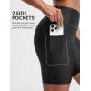 image:imageBALEAF Womens 6 High Waisted Swim Shorts UPF 50 Tummy Control Board Shorts with Liner and PocketsBlack