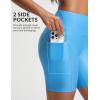 image:imageBALEAF Womens 6 High Waisted Swim Shorts UPF 50 Tummy Control Board Shorts with Liner and PocketsBlue