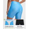 image:imageBALEAF Womens 6 High Waisted Swim Shorts UPF 50 Tummy Control Board Shorts with Liner and PocketsBlue