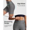 image:imageBALEAF Womens 6 High Waisted Swim Shorts UPF 50 Tummy Control Board Shorts with Liner and PocketsDark Gray