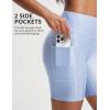 image:imageBALEAF Womens 6 High Waisted Swim Shorts UPF 50 Tummy Control Board Shorts with Liner and PocketsLight Blue