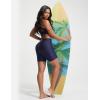 image:imageBALEAF Womens 6 High Waisted Swim Shorts UPF 50 Tummy Control Board Shorts with Liner and PocketsNavy Blue