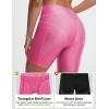 image:imageBALEAF Womens 6 High Waisted Swim Shorts UPF 50 Tummy Control Board Shorts with Liner and PocketsPink
