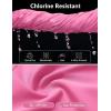 image:imageBALEAF Womens 6 High Waisted Swim Shorts UPF 50 Tummy Control Board Shorts with Liner and PocketsPink