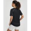 image:imageBALEAF Womens Short Sleeve Sun Protection Shirts Moisture Wicking Quick Dry Workout Top for Hiking Running UPF 50Black