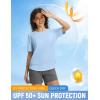 image:imageBALEAF Womens Short Sleeve Sun Protection Shirts Moisture Wicking Quick Dry Workout Top for Hiking Running UPF 50Light Blue