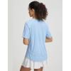 image:imageBALEAF Womens Short Sleeve Sun Protection Shirts Moisture Wicking Quick Dry Workout Top for Hiking Running UPF 50Light Blue