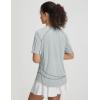 image:imageBALEAF Womens Short Sleeve Sun Protection Shirts Moisture Wicking Quick Dry Workout Top for Hiking Running UPF 50Light Gray