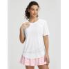 image:imageBALEAF Womens Short Sleeve Sun Protection Shirts Moisture Wicking Quick Dry Workout Top for Hiking Running UPF 50White