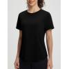 image:imageBALEAF Womens Short Sleeve Workout Shirts UPF 50 Open Back Tops Sun Protection Athletic Yoga TShirtsBlack