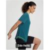 image:imageBALEAF Womens Short Sleeve Workout Shirts UPF 50 Open Back Tops Sun Protection Athletic Yoga TShirtsBlue