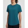 image:imageBALEAF Womens Short Sleeve Workout Shirts UPF 50 Open Back Tops Sun Protection Athletic Yoga TShirtsBlue