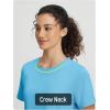 image:imageBALEAF Womens Short Sleeve Workout Shirts UPF 50 Open Back Tops Sun Protection Athletic Yoga TShirtsEthereal Blue