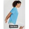 image:imageBALEAF Womens Short Sleeve Workout Shirts UPF 50 Open Back Tops Sun Protection Athletic Yoga TShirtsEthereal Blue