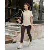 image:imageBALEAF Womens Short Sleeve Workout Shirts UPF 50 Open Back Tops Sun Protection Athletic Yoga TShirtsLight Brown