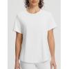 image:imageBALEAF Womens Short Sleeve Workout Shirts UPF 50 Open Back Tops Sun Protection Athletic Yoga TShirtsStar White