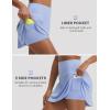 image:imagebaleaf 14 Pleated Tennis Skirt for Women Golf Skorts with Shorts Pockets High Waisted Athletic Workout Running SkirtsLight Blue