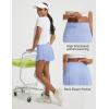 image:imagebaleaf 14 Pleated Tennis Skirt for Women Golf Skorts with Shorts Pockets High Waisted Athletic Workout Running SkirtsLight Blue