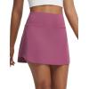 image:imagebaleaf 14 Pleated Tennis Skirt for Women Golf Skorts with Shorts Pockets High Waisted Athletic Workout Running SkirtsRose Red