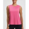 image:imagebaleaf Women Sleeveless Athletic Tops for Workout Yoga Tank Tops Crop Open Back UPF 50 Tennis Running Gym Loose FitPink