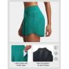 image:imagebaleaf Womens 4 High Waisted Swim Board Shorts Quick Dry UPF50 with Zipper PocketsGreen