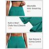 image:imagebaleaf Womens 4 High Waisted Swim Board Shorts Quick Dry UPF50 with Zipper PocketsGreen