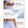 image:imagebaleaf Womens 4 High Waisted Swim Board Shorts Quick Dry UPF50 with Zipper PocketsLight Blue