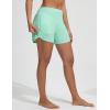 image:imagebaleaf Womens 4 High Waisted Swim Board Shorts Quick Dry UPF50 with Zipper PocketsLight Green