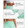 image:imagebaleaf Womens 4 High Waisted Swim Board Shorts Quick Dry UPF50 with Zipper PocketsLight Green