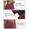 image:imagebaleaf Womens 4 High Waisted Swim Board Shorts Quick Dry UPF50 with Zipper PocketsWine Red
