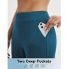 image:imagebaleaf Womens Capri Pants High Waisted Straight Leg Yoga Capris Leggings with Pockets Crop Workout 21 Summer PantsBlue
