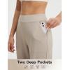 image:imagebaleaf Womens Capri Pants High Waisted Straight Leg Yoga Capris Leggings with Pockets Crop Workout 21 Summer PantsKhaki