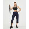image:imagebaleaf Womens Capri Pants High Waisted Straight Leg Yoga Capris Leggings with Pockets Crop Workout 21 Summer PantsNavy Blue