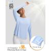 image:imagebaleaf Womens Long Sleeve Workout Tops Atheltic Cooling Shirts UPF 50 Soft Quick Dry Lightweight Running Gym Outdoor HikingBlue