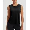 image:imagebaleaf Womens Sleeveless Athletic Tops Workout Tank Tops Running UPF 50 Breathable Lightweight Tennis Dry Loose FitBlack
