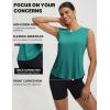 image:imagebaleaf Womens Sleeveless Athletic Tops Workout Tank Tops Running UPF 50 Breathable Lightweight Tennis Dry Loose FitGreen