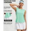 image:imagebaleaf Womens Sleeveless Athletic Tops Workout Tank Tops Running UPF 50 Breathable Lightweight Tennis Dry Loose FitLight Green