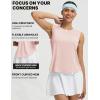 image:imagebaleaf Womens Sleeveless Athletic Tops Workout Tank Tops Running UPF 50 Breathable Lightweight Tennis Dry Loose FitLight Pink