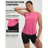 image:imagebaleaf Womens Sleeveless Athletic Tops Workout Tank Tops Running UPF 50 Breathable Lightweight Tennis Dry Loose FitPink