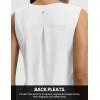 image:imagebaleaf Womens Sleeveless Athletic Tops Workout Tank Tops Running UPF 50 Breathable Lightweight Tennis Dry Loose FitWhite
