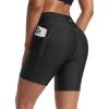 image:imageBALEAF Womens 6 High Waisted Swim Shorts UPF 50 Tummy Control Board Shorts with Liner and PocketsBlack